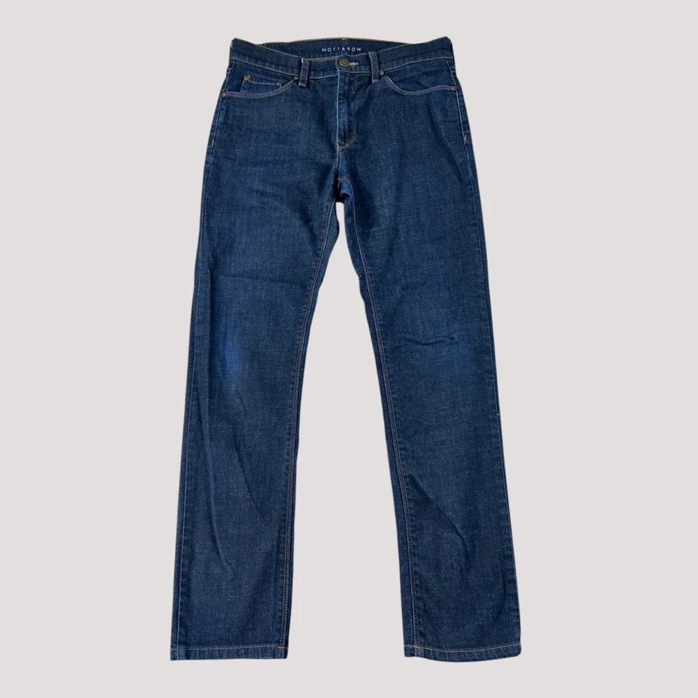 Mott & Bow Slim Jeans Men's 31x30 Dark Blue Stretch Denim Classic Clean Wash